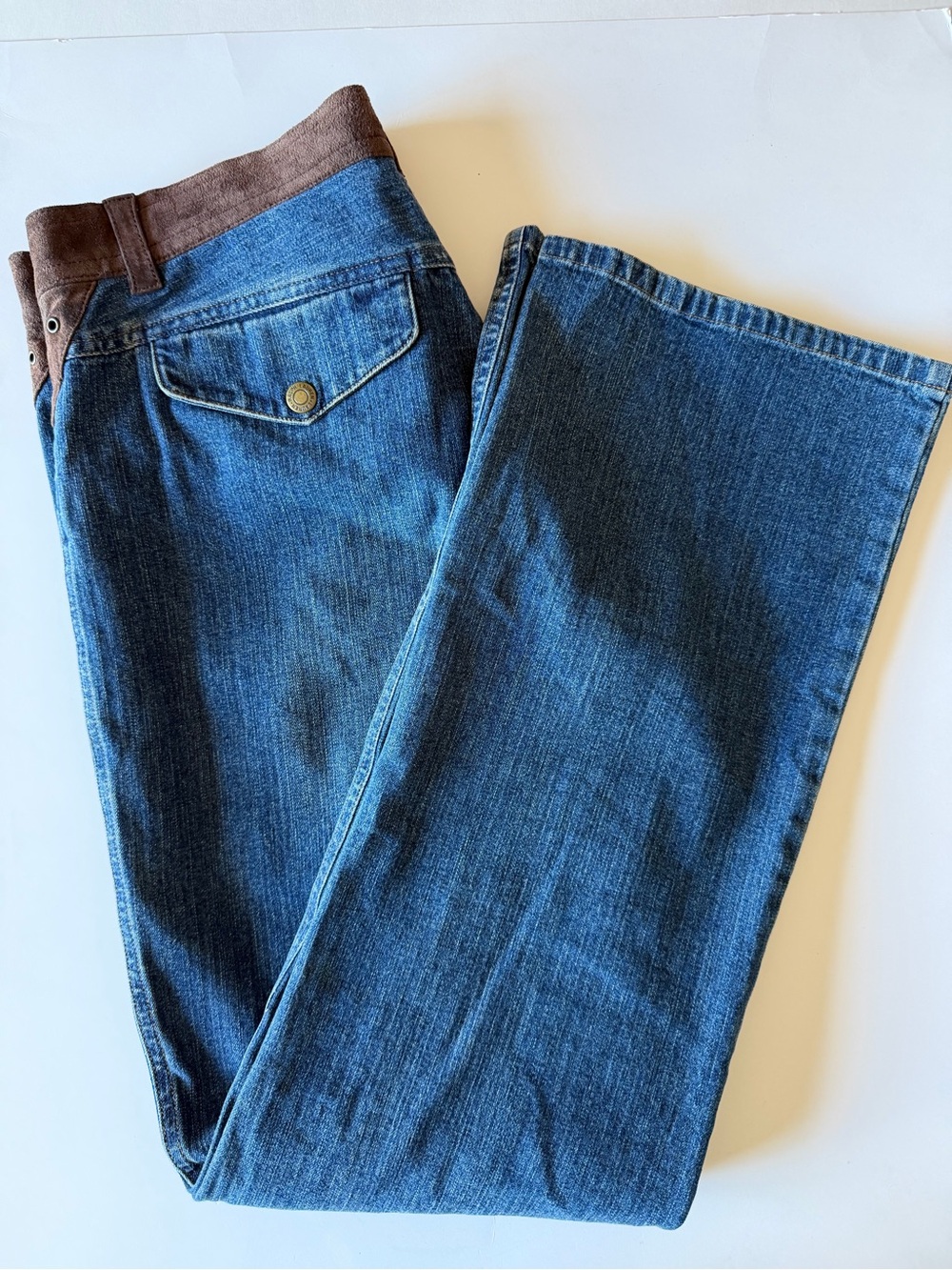 Vintage 90’s Ralph Lauren Jeans w/suede detail